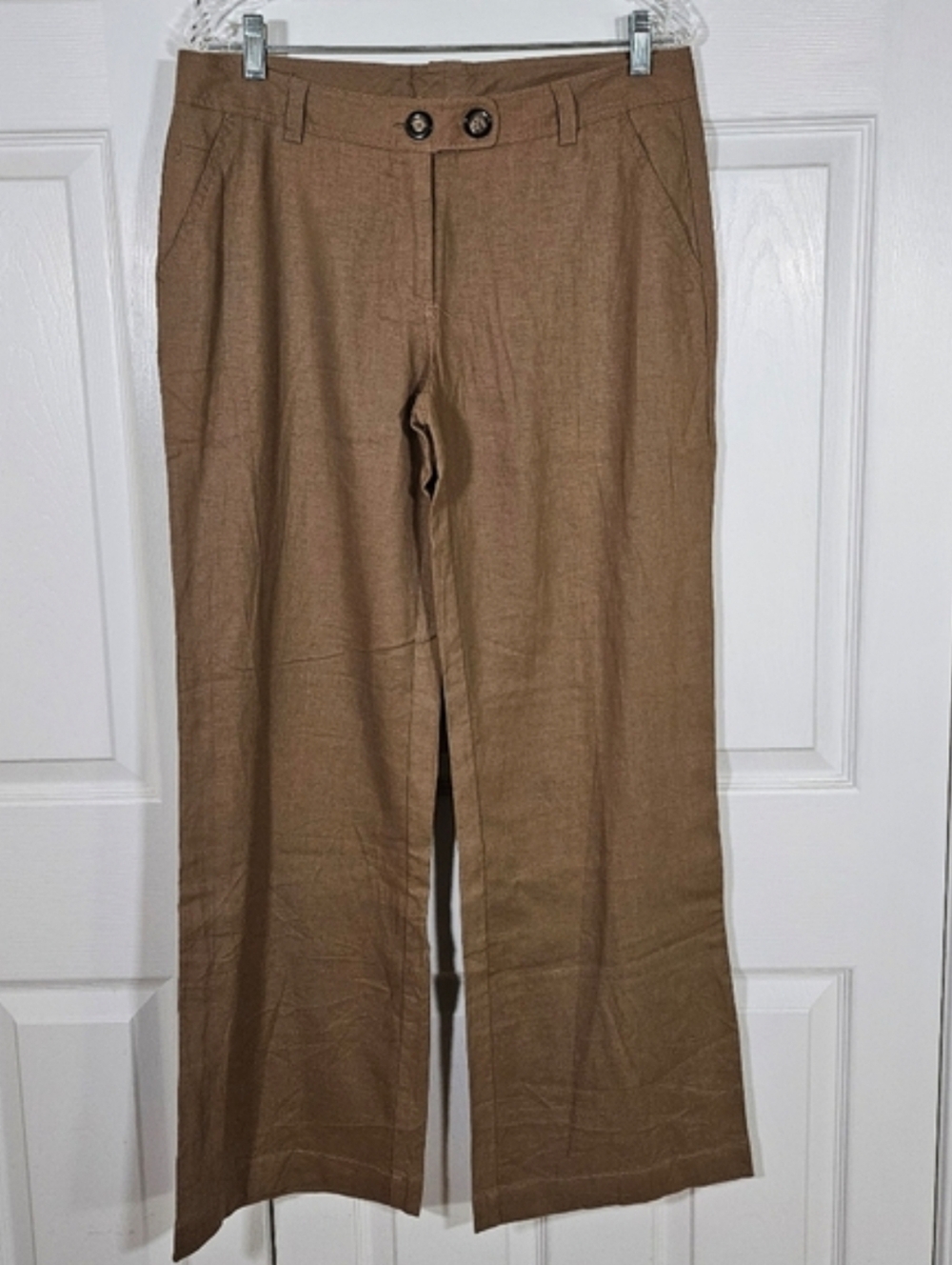 NWT BCBG MaxAzria Brown Linen Pants